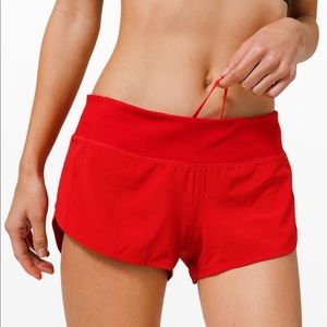 Lululemon Size 6 dark Red Speed Up Shorts Womens athletic running workout